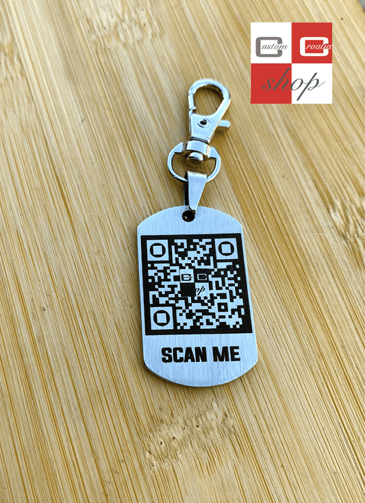 Laserski ugravirani QR kod,moze sadržavati bilo kakve podatke po vašem odabiru, link na web stranicu, vašu adresu, broj mobitela i slično - CustomCroatiaShop